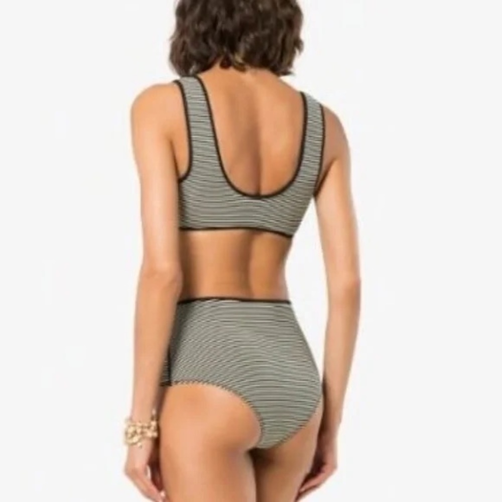 Marysia Swim Tarpum Bay reversible striped high-wasted bikini, top s; bottoms xs